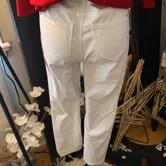 🌞🌞Floral appliqué white pant - Picture 5 of 8